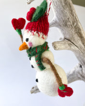 Load image into Gallery viewer, Snowman with a red hat