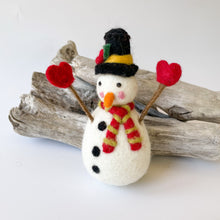 Load image into Gallery viewer, Snowman with a black hat
