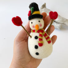 Load image into Gallery viewer, Snowman with a black hat