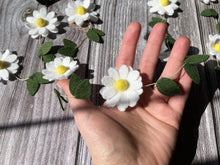 Load image into Gallery viewer, Daisy Garland - Spring Greenery Garland. Felt Flower Garland. Felt Daisy Garland. Daisy Wall Decor