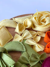 Load image into Gallery viewer, Felt food pasta set. Play kitchen food. Cooking toys. Gift for kids. Preschool kindergarten toys. Pretend Play. Montessori Toy.