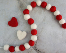 Load image into Gallery viewer, Valentines Day Decor. Pom Pom Garland. Valentine Garland. Felt Garland. Valentine Banner.