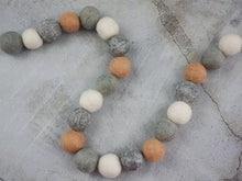 Load image into Gallery viewer, Neutral Garland. Gender Neutral Decor. Felt Pom Poms Garland.Felt Balls Garland. Felt Pompom Garland