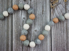 Load image into Gallery viewer, Neutral Garland. Gender Neutral Decor. Felt Pom Poms Garland.Felt Balls Garland. Felt Pompom Garland