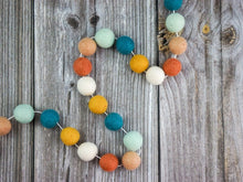 Load image into Gallery viewer, Boho Garland. Boho Decor. Felt Pom Poms Garland.Felt Balls Garland. Felt Pompom Garland