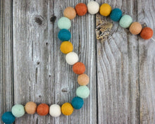 Load image into Gallery viewer, Boho Garland. Boho Decor. Felt Pom Poms Garland.Felt Balls Garland. Felt Pompom Garland