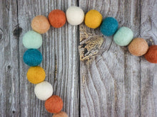 Load image into Gallery viewer, Boho Garland. Boho Decor. Felt Pom Poms Garland.Felt Balls Garland. Felt Pompom Garland