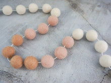 Load image into Gallery viewer, Blush Pink Garland. Felt Garland. Felt Pom Poms Garland.Felt Balls Garland. Felt Pompom Garland