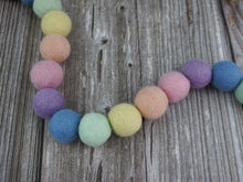 Load image into Gallery viewer, Pastel Rainbow Garland. Boho Decor. Felt Pom Poms Garland.Felt Balls Garland. Felt Pompom Garland