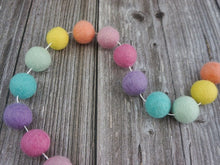 Load image into Gallery viewer, Rainbow Garland. Boho Decor. Felt Pom Poms Garland.Felt Balls Garland. Felt Pompom Garland