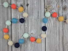 Load image into Gallery viewer, Boho Garland. Felt Pom Poms Garland.Felt Balls Garland. Felt Pompom Garland