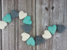 Load image into Gallery viewer, Heart Garland. Valentines Day Decor. Pom Pom Garland. Valentine Garland. Felt Garland. Valentine Banner.
