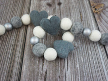 Load image into Gallery viewer, Heart Garland. Valentines Day Decor. Pom Pom Garland. Valentine Garland. Felt Garland. Valentine Banner.