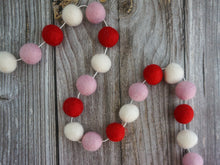 Load image into Gallery viewer, Valentines Day Decor. Pom Pom Garland. Valentine Garland. Felt Garland. Valentine Banner.