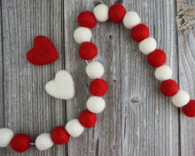 Load image into Gallery viewer, Valentines Day Decor. Pom Pom Garland. Valentine Garland. Felt Garland. Valentine Banner.