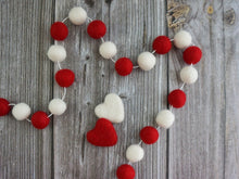 Load image into Gallery viewer, Valentines Day Decor. Pom Pom Garland. Valentine Garland. Felt Garland. Valentine Banner.