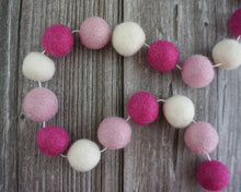 Load image into Gallery viewer, Valentines Day Decor. Pom Pom Garland. Valentine Garland. Felt Garland. Valentine Banner.