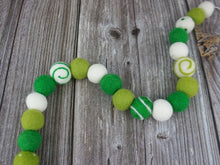 Load image into Gallery viewer, St Patrick Garland. Spring Garland. Pom Poms Garland. Felt Balls Garland. Felt Pompom Garland