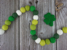 Load image into Gallery viewer, St Patrick Garland. Spring Garland. Pom Poms Garland. Felt Balls Garland. Felt Pompom Garland