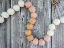 Load image into Gallery viewer, Blush Pink Garland. Felt Garland. Felt Pom Poms Garland.Felt Balls Garland. Felt Pompom Garland