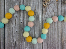 Load image into Gallery viewer, Spring Garland. Boho Decor. Felt Pom Poms Garland.Felt Balls Garland. Felt Pompom Garland