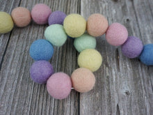 Load image into Gallery viewer, Pastel Rainbow Garland. Boho Decor. Felt Pom Poms Garland.Felt Balls Garland. Felt Pompom Garland