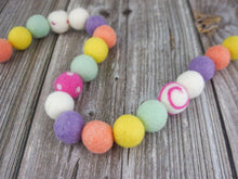 Load image into Gallery viewer, Spring Garland. Easter Garland. Pom Poms Garland. Felt Balls Garland. Felt Pompom Garland