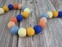 Load image into Gallery viewer, Boho Garland. Boho Decor. Felt Pom Poms Garland.Felt Balls Garland. Felt Pompom Garland