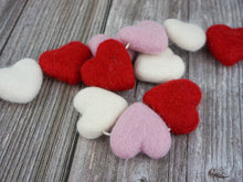 Load image into Gallery viewer, Heart Garland. Valentines Day Decor. Pom Pom Garland. Valentine Garland. Felt Garland. Valentine Banner.