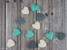 Load image into Gallery viewer, Heart Garland. Valentines Day Decor. Pom Pom Garland. Valentine Garland. Felt Garland. Valentine Banner.