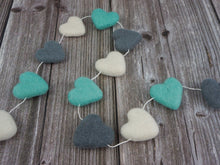 Load image into Gallery viewer, Heart Garland. Valentines Day Decor. Pom Pom Garland. Valentine Garland. Felt Garland. Valentine Banner.