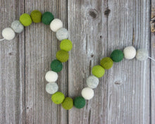 Load image into Gallery viewer, St Patrick Garland. Spring Garland. Pom Poms Garland. Felt Balls Garland. Felt Pompom Garland