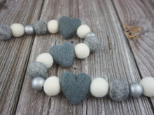Load image into Gallery viewer, Heart Garland. Valentines Day Decor. Pom Pom Garland. Valentine Garland. Felt Garland. Valentine Banner.