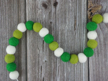 Load image into Gallery viewer, St Patrick Garland. Spring Garland. Pom Poms Garland. Felt Balls Garland. Felt Pompom Garland