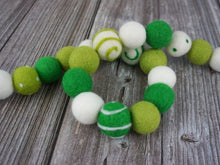 Load image into Gallery viewer, St Patrick Garland. Spring Garland. Pom Poms Garland. Felt Balls Garland. Felt Pompom Garland