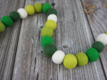 Load image into Gallery viewer, St Patrick Garland. Spring Garland. Pom Poms Garland. Felt Balls Garland. Felt Pompom Garland