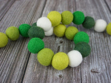 Load image into Gallery viewer, St Patrick Garland. Spring Garland. Pom Poms Garland. Felt Balls Garland. Felt Pompom Garland