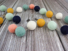 Load image into Gallery viewer, Boho Garland. Boho Decor. Felt Pom Poms Garland.Felt Balls Garland. Felt Pompom Garland