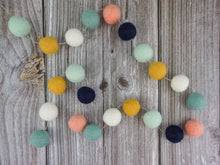 Load image into Gallery viewer, Boho Garland. Boho Decor. Felt Pom Poms Garland.Felt Balls Garland. Felt Pompom Garland