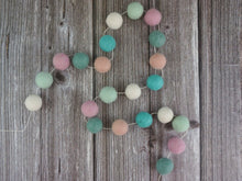 Load image into Gallery viewer, Spring Garland. Boho Decor. Felt Pom Poms Garland.Felt Balls Garland. Felt Pompom Garland