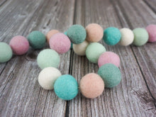 Load image into Gallery viewer, Spring Garland. Boho Decor. Felt Pom Poms Garland.Felt Balls Garland. Felt Pompom Garland