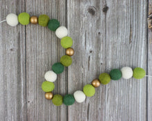 Load image into Gallery viewer, St Patrick Garland. Spring Garland. Pom Poms Garland. Felt Balls Garland. Felt Pompom Garland