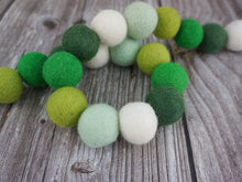 Load image into Gallery viewer, St Patrick Garland. Spring Garland. Pom Poms Garland. Felt Balls Garland. Felt Pompom Garland