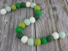 Load image into Gallery viewer, St Patrick Garland. Spring Garland. Pom Poms Garland. Felt Balls Garland. Felt Pompom Garland