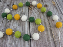 Load image into Gallery viewer, St Patrick Garland. Spring Garland. Pom Poms Garland. Felt Balls Garland. Felt Pompom Garland