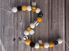 Load image into Gallery viewer, Bumblebee Garland. Pom Poms Garland. Felt Balls Garland. Felt Pompom Garland