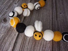Load image into Gallery viewer, Bumblebee Garland. Pom Poms Garland. Felt Balls Garland. Felt Pompom Garland