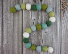Load image into Gallery viewer, St Patrick Garland. Spring Garland. Pom Poms Garland. Felt Balls Garland. Felt Pompom Garland