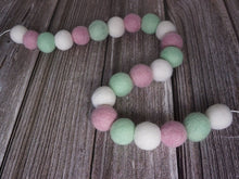 Load image into Gallery viewer, Spring Garland. Felt Pom Poms Garland.Felt Balls Garland. Felt Pompom Garland