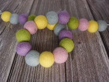 Load image into Gallery viewer, Spring Garland. Felt Pom Poms Garland.Felt Balls Garland. Felt Pompom Garland